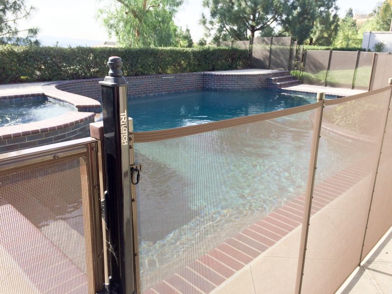 Mesh Fence Installed Around Pool